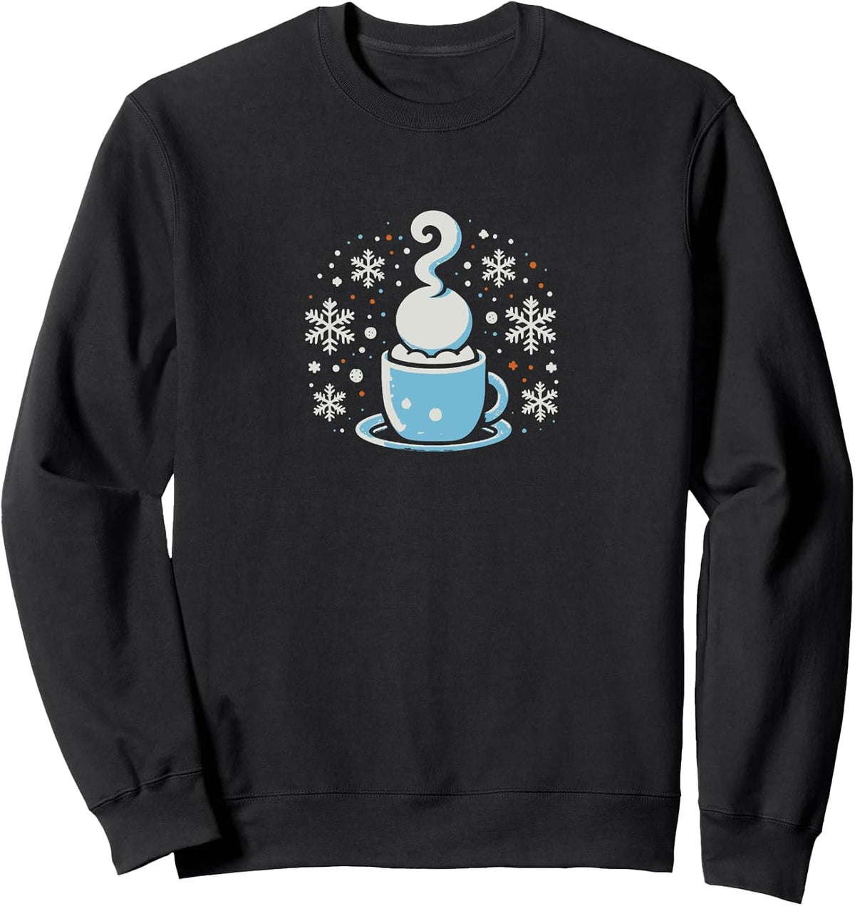 Winter Hot Cocoa & Snowflakes Cozy Design Sweatshirt