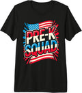 Red White PRE-K School Squad Teacher Happy Future Heroes USA Premium Tri-Blend T-Shirt