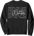 Winter Definition Cozy Wintertime Words Cold Season Vibes Sweatshirt