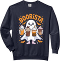 Boorista Funny Boo Ghost Caffeine Drinker Halloween Coffee Comfort Colors Adult Sweatshirt