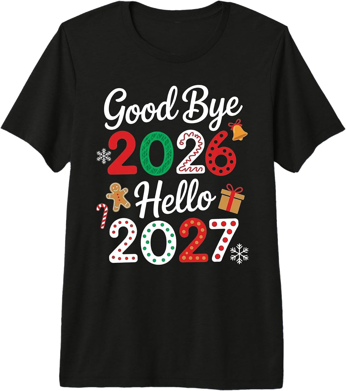 Goodbye 2026 Hello 2027 Festive Christmas Happy New Year Premium Tri-Blend T-Shirt