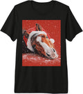 Horse Christmas Cowgirl Premium Tri-Blend T-Shirt