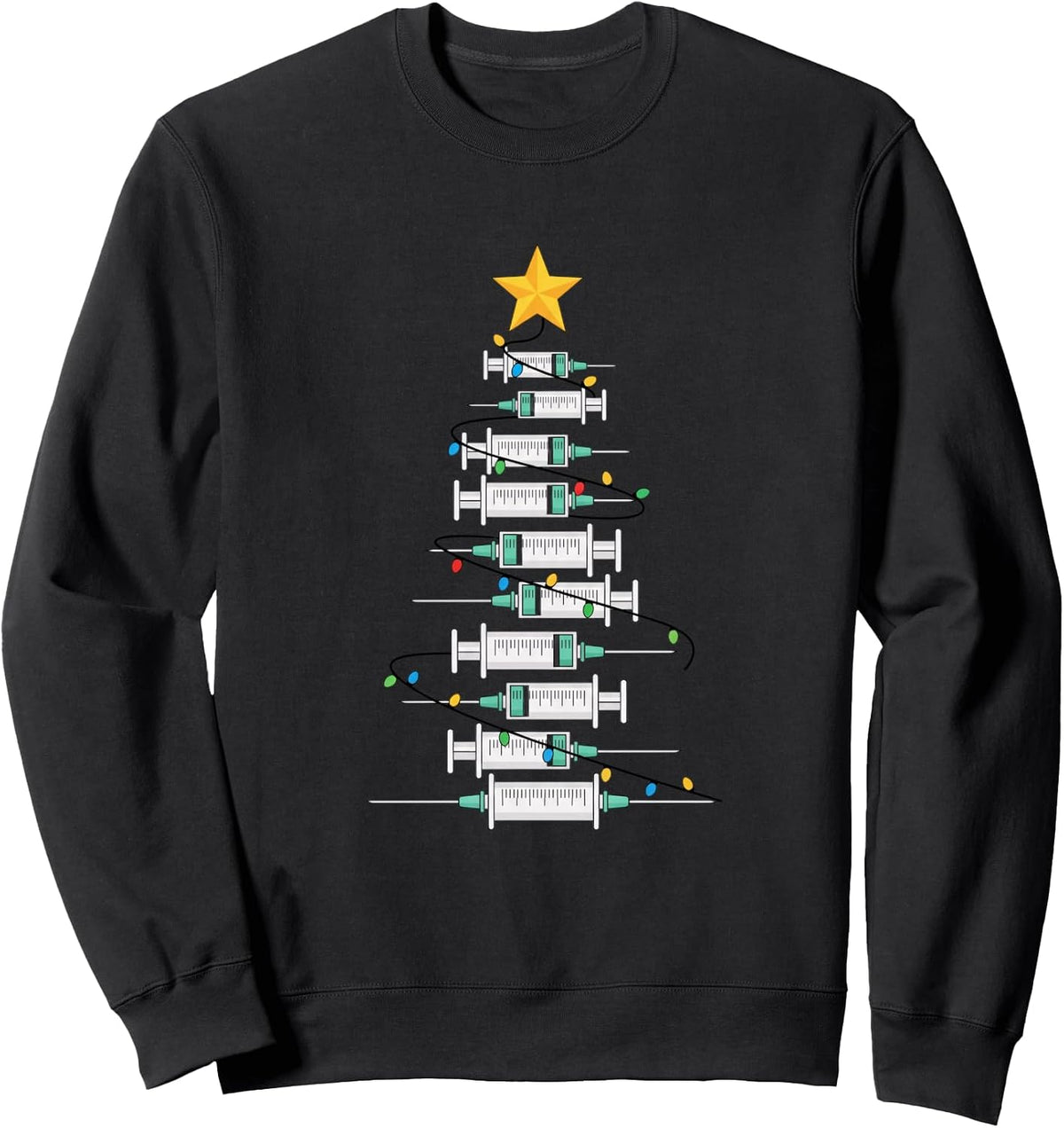 Nurse Christmas Syringe Tree Holiday Cheer Sweatshirt