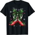 Cowgirl Western Howdy Christmas Coquette Bow Boots Family T-Shirt