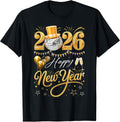 Happy New Year Party 2026 Funny Balloon Family Matching T-Shirt
