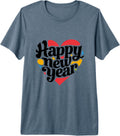Festive Happy New Year 2026 Heart Matching Family Premium Tri-Blend T-Shirt