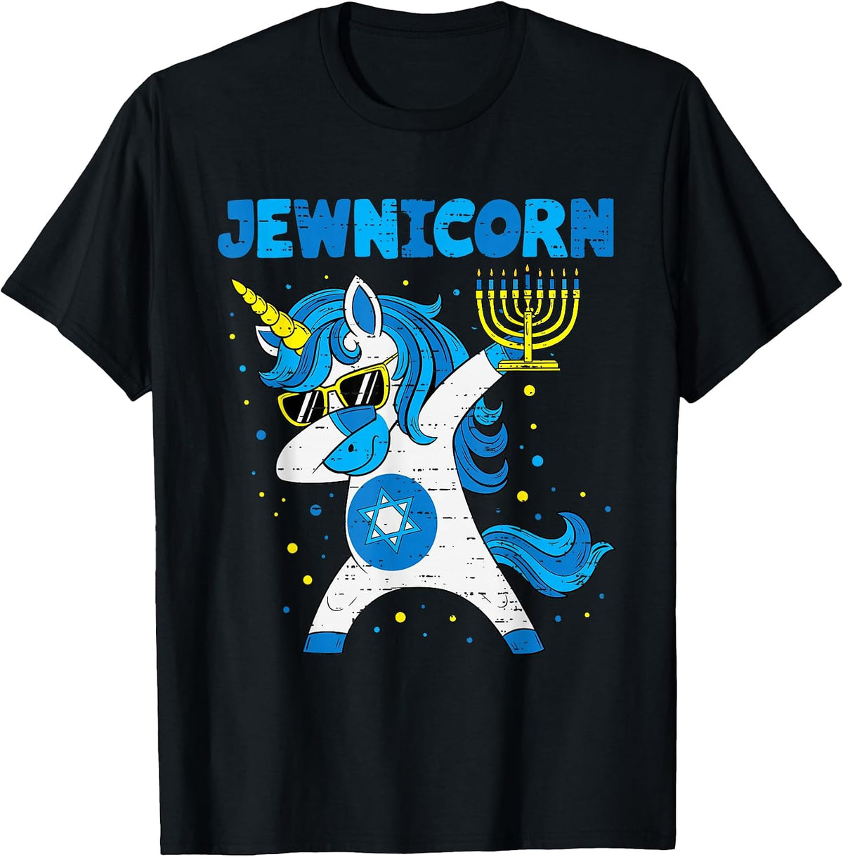 Jewnicorn Funny Jewish Unicorn Chanukah Hanukkah Girls Kids T-Shirt
