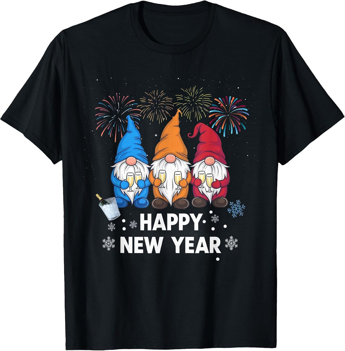 Happy New Years Eve Party Gnomes Matching Family Outfit T-Shirt