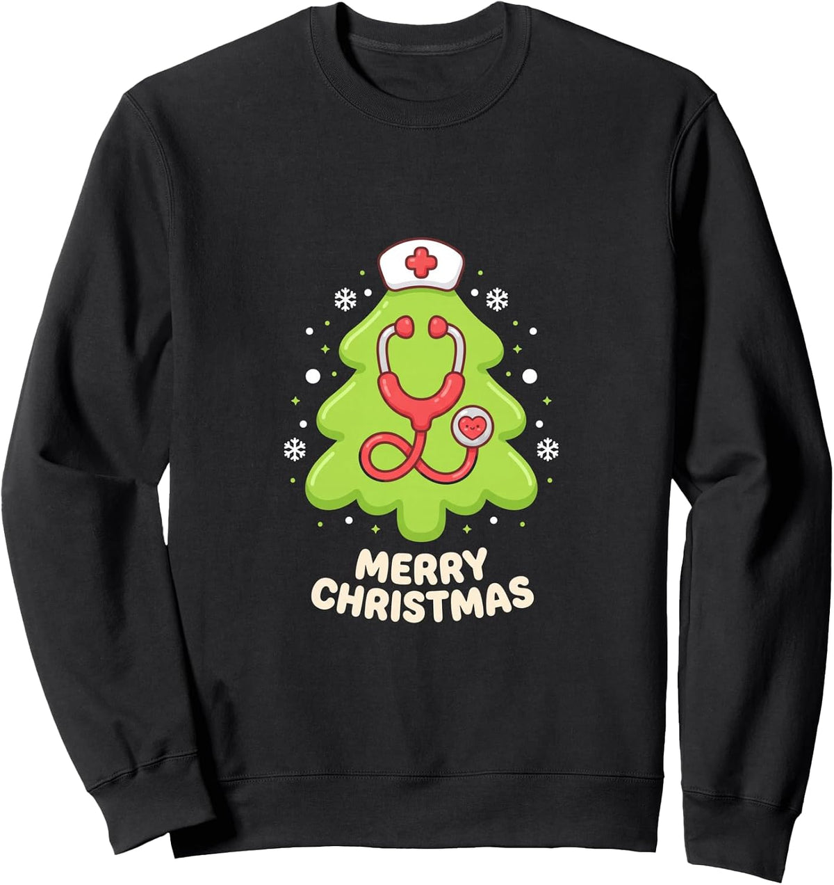 Nurse Holiday Merry Christmas Tree Stethoscope Sweatshirt