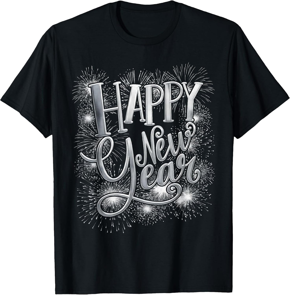 Happy New Year 2026 Fire Work Family Matching Men Women Kid T-Shirt