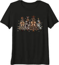 Womens Christmas Tree Western Retro Cowboy Coquette Design Cowgirl Premium Tri-Blend T-Shirt