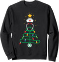 Stethoscope Christmas Tree Lights Nurse Women Sweatshirt