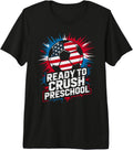 American Ready Crush Preschool Kick Off Soccer Teacher Happy Premium Tri-Blend T-Shirt