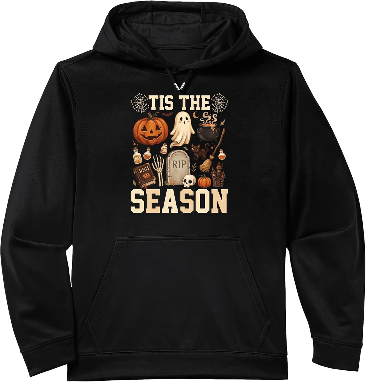Tis the Season Fall Autumn Halloween Trick or Treat October Performance Hoodie