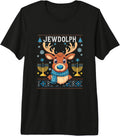 Jewdolph Jewish Holiday Funny Hanukkah Premium Tri-blend T-Shirt