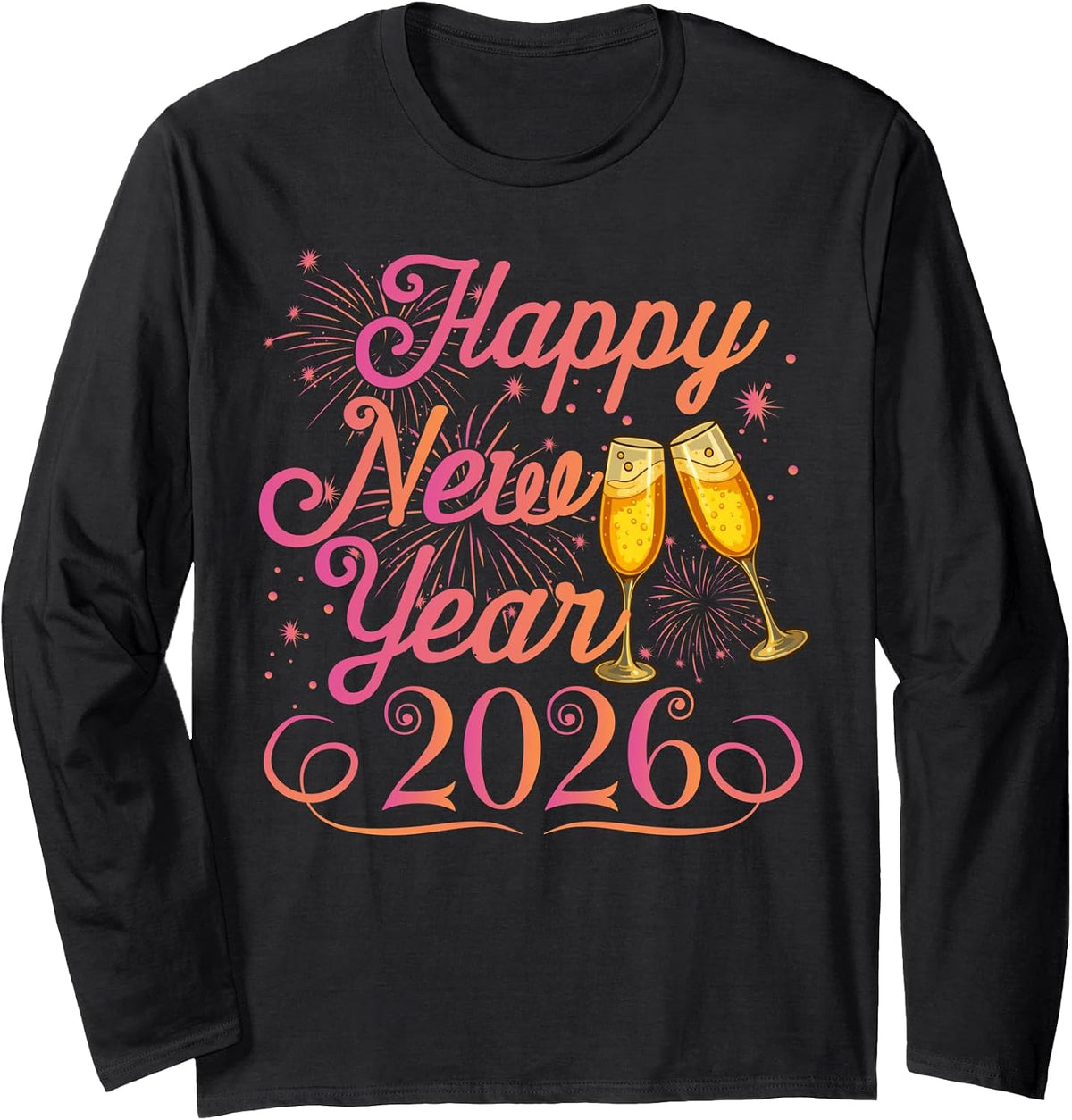 Happy New Year Funny Matching Family New Years Eve Party Long Sleeve T-Shirt