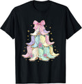 Coquette Christmas Tree Cowgirl Cowboy Boots Western Xmas T-Shirt