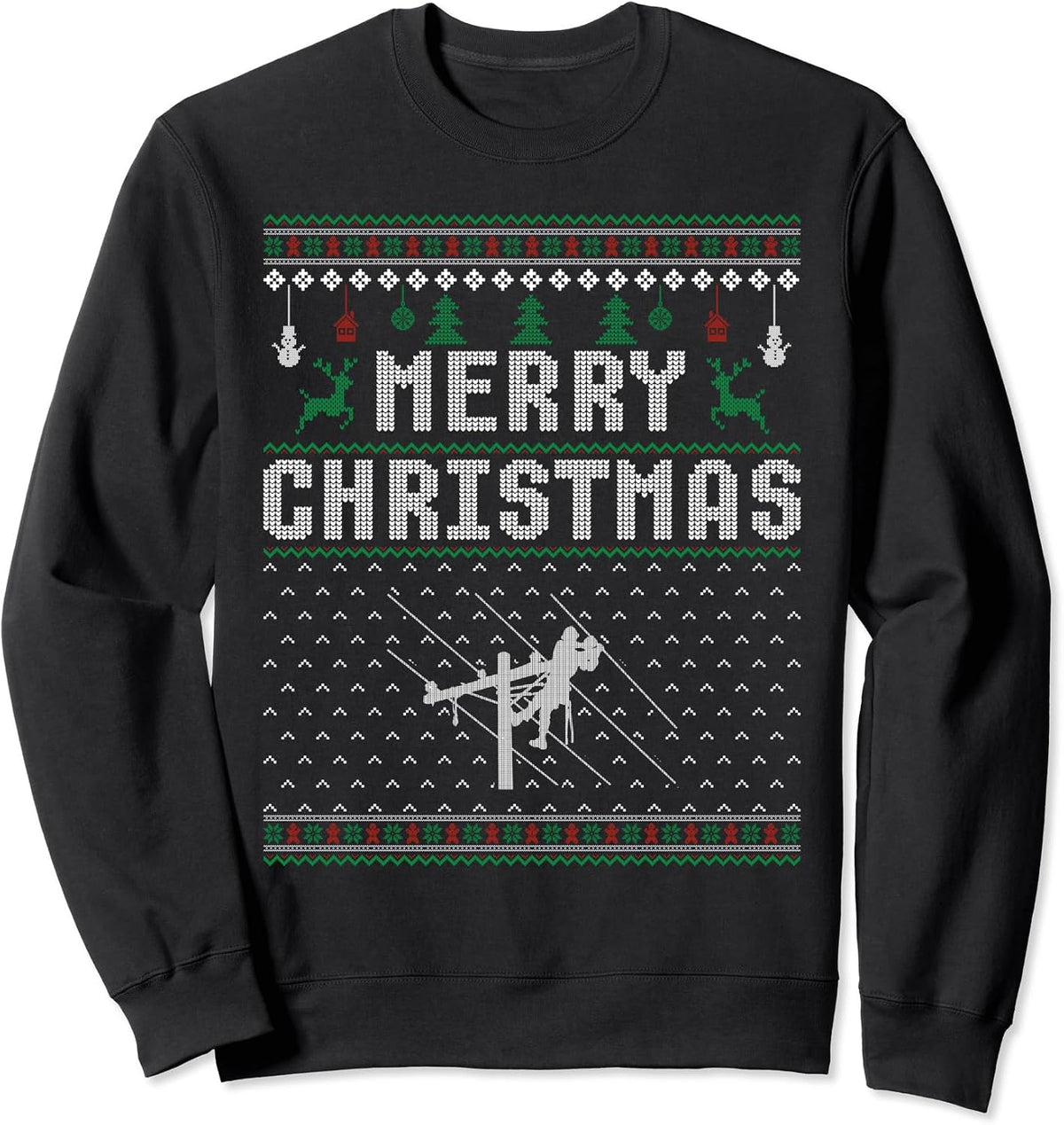 Lineman Ugly Christmas Sweater Outfits Co