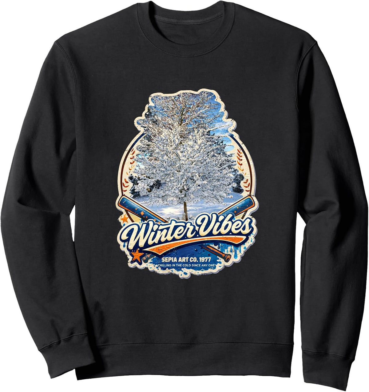 Winter Vibes - Snow Tree Badge Sweatshirt