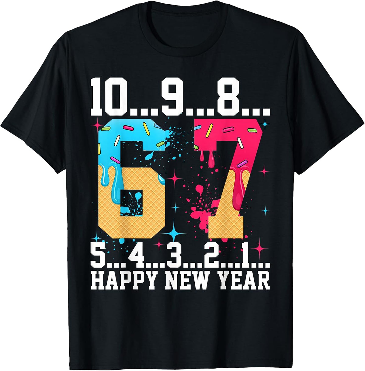67 Happy New Year Six Seven Funny Countdown 2027 T-Shirt