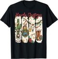 Howdy Christmas Western Coquette Bow Cowboy Cowgirl Santa T-Shirt