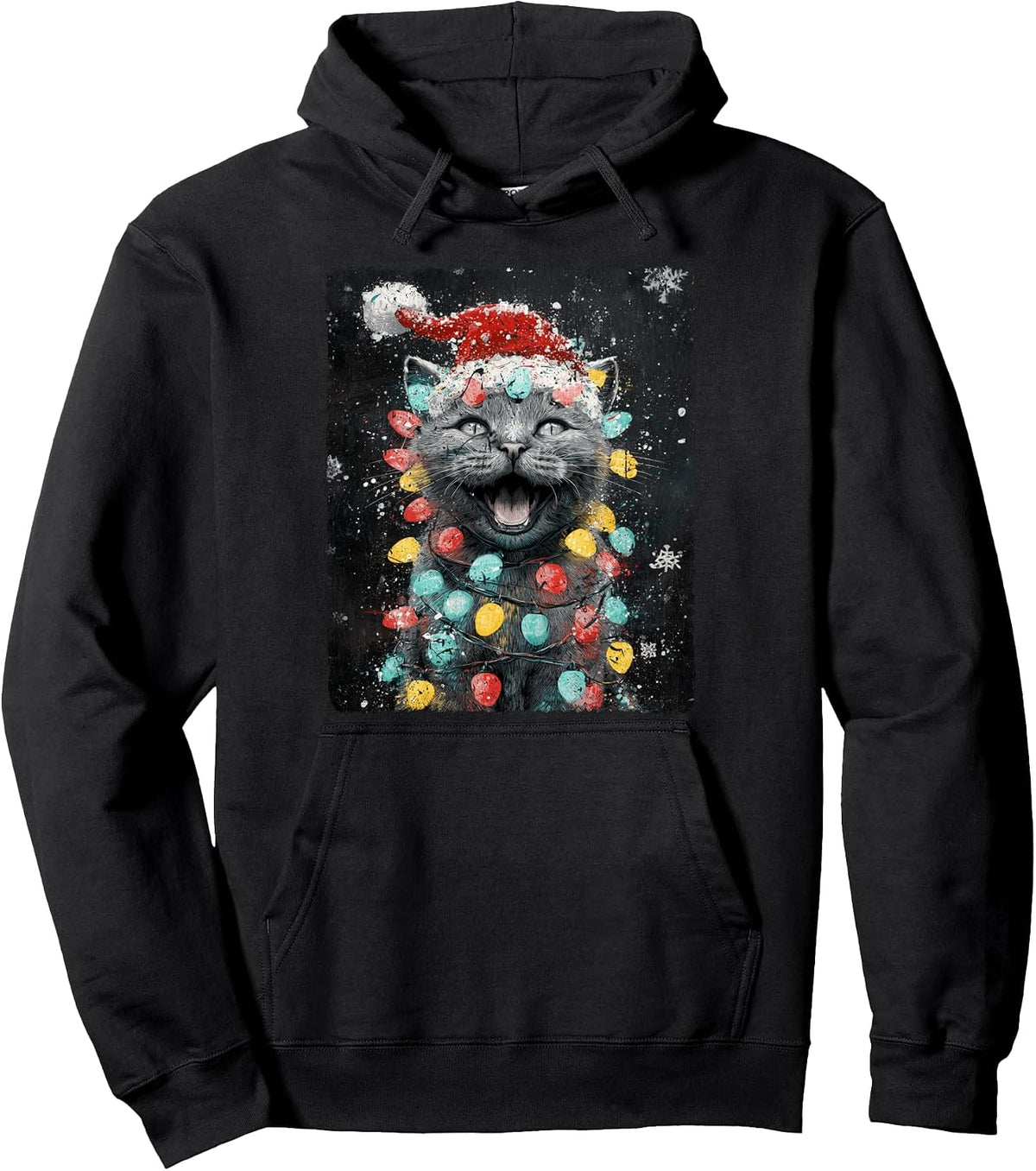 Funniest Christmas Hilarious Cat Pullover Hoodie