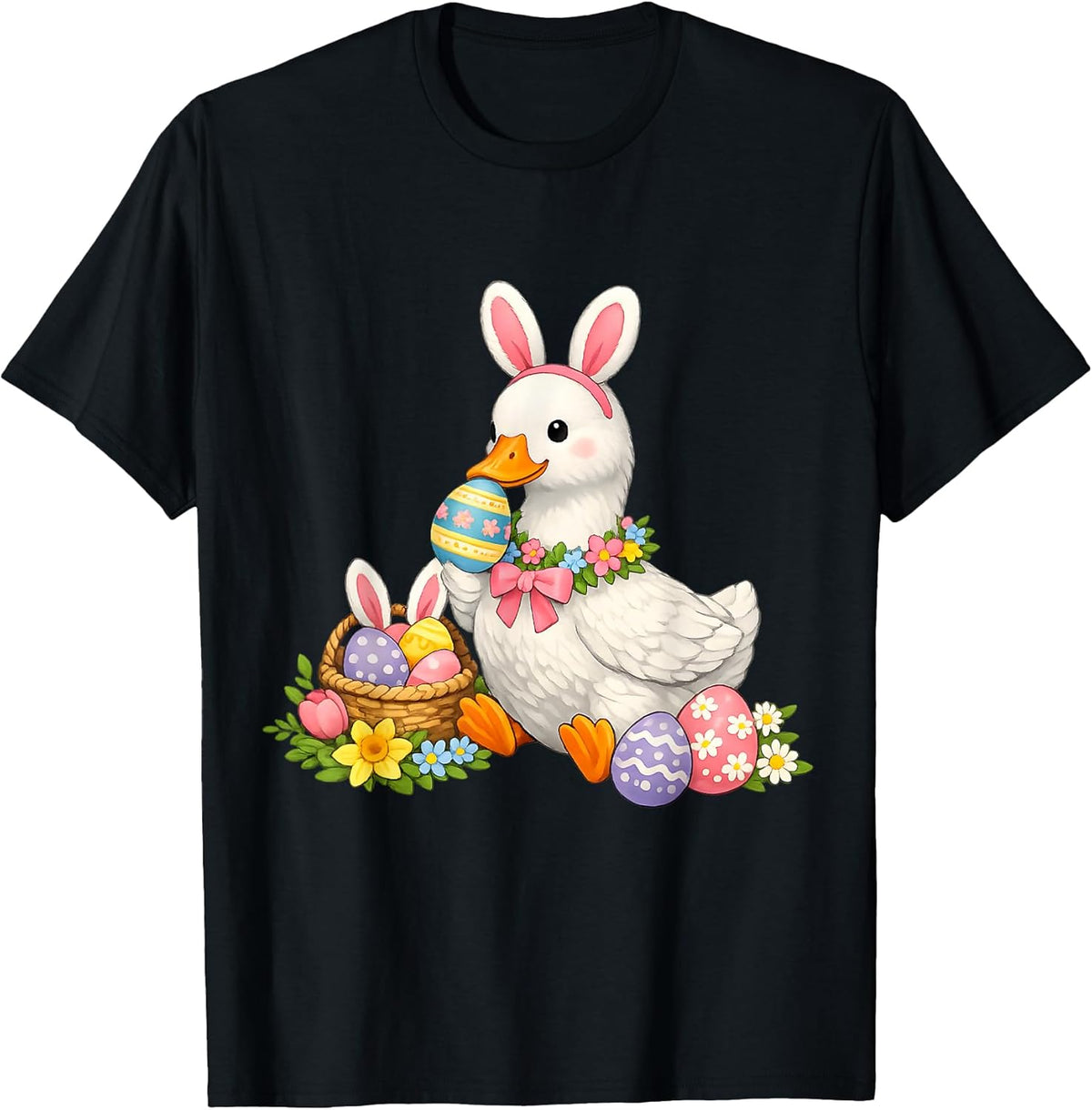 Easter Goose Bunny Ears Eggs Cute Bird Unisex