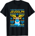 Jewdolph Jewish Holiday Funny Hanukkah T-Shirt