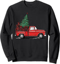 Retro Christmas Red Truck WithTree And Presents Holiday Sweatshirt