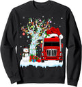Xmas Tree Decoration Lighting Red Truck Christmas Sweatshirt