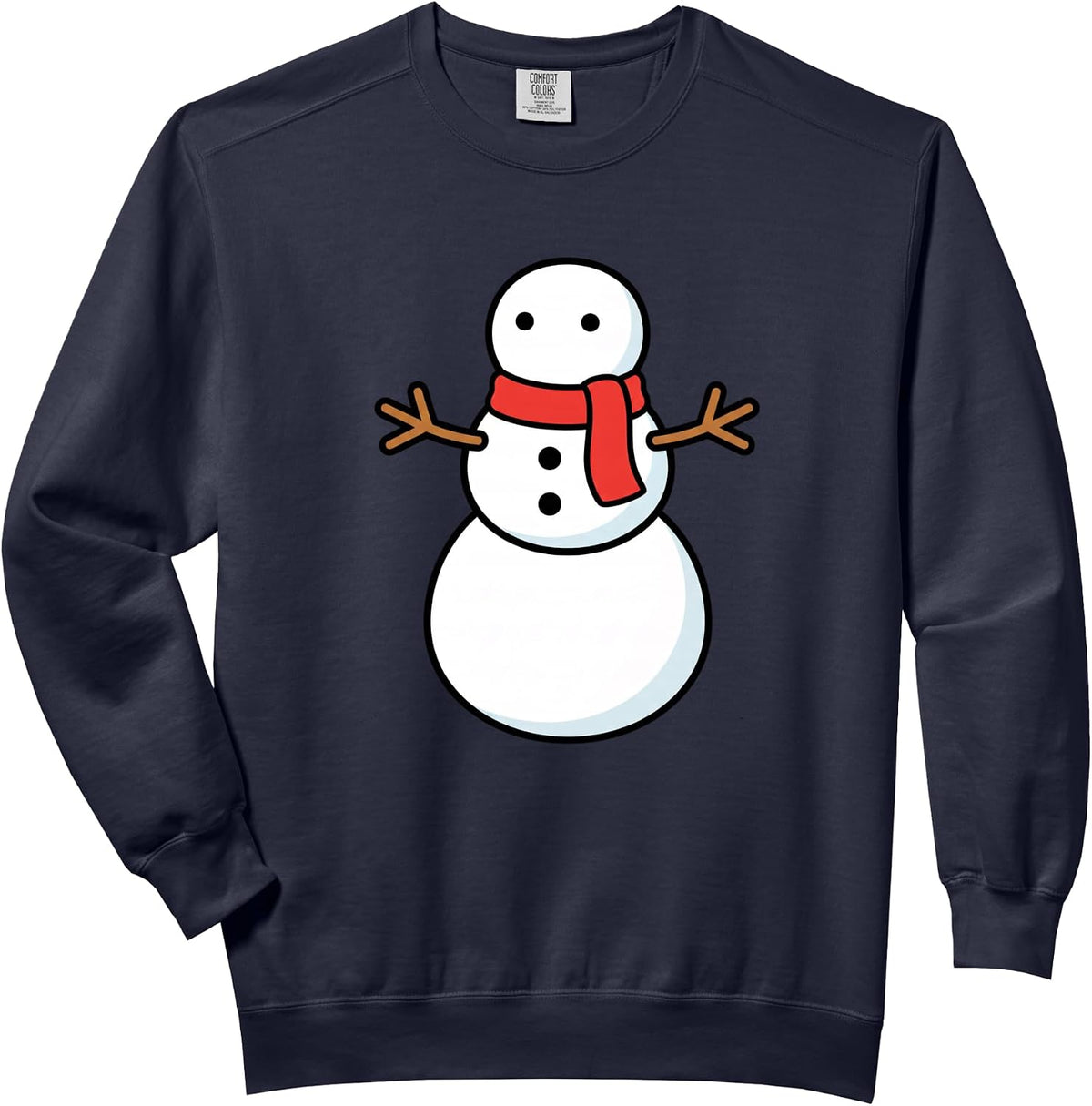 Funny Christmas Snowman Holiday Cartoon Snowman Comfort Colors Adult Sweatshirt