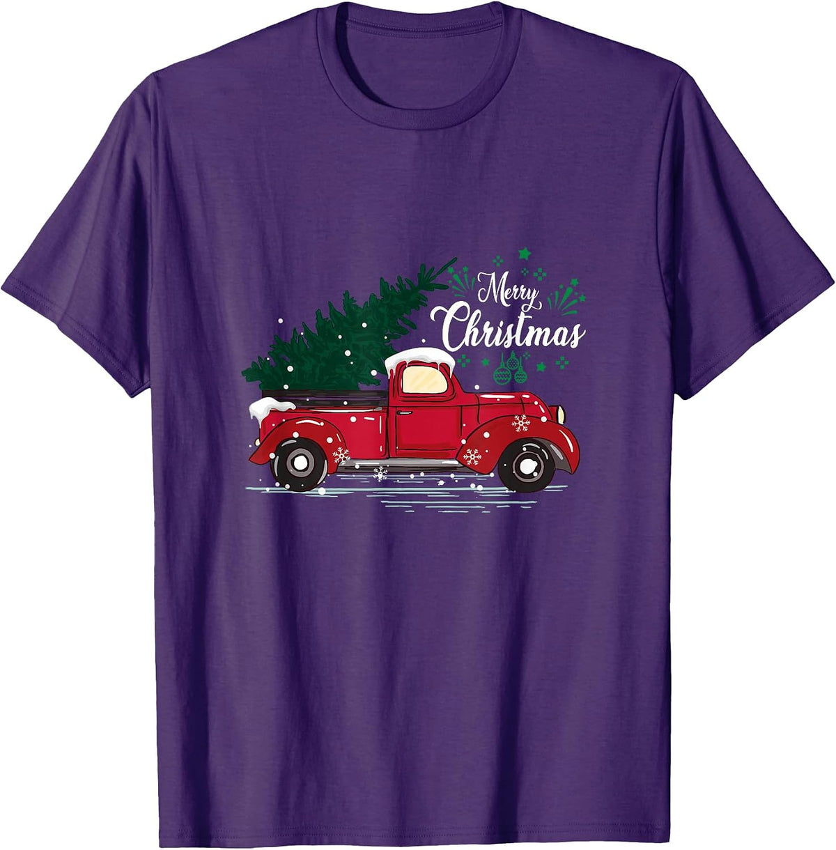 2199 Retro Red Truck christmas Apparel Co.