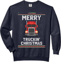 Merry Truckin' Christmas Big Machines & Trucks Red Semi Cab Comfort Colors Adult Sweatshirt