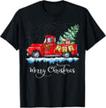Vintage Merry Christmas Red Truck Old Fashioned Christmas T-Shirt