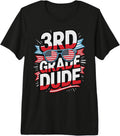 Red White 3rd Grade Dude Cool Teacher Happy Cutest Bees US Premium Tri-Blend T-Shirt