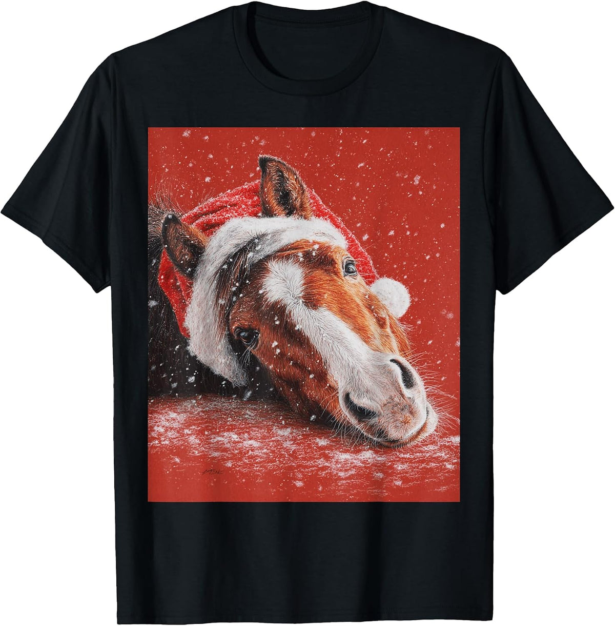 Horse Christmas Cowgirl T-Shirt