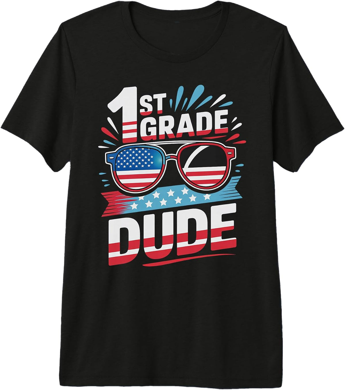 Cute 1st Grade Dude Cool Teacher Happy Future Heroes America Premium Tri-Blend T-Shirt
