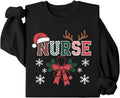 Nurse Christmas Sweatshirts for Women Men Merry Christmas Nurse Sweatshirt Festive Hoodie Funny Holiday Shirt