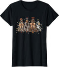 Christmas Tree Western Retro Cowboy Coquette Design Cowgirl T-Shirt