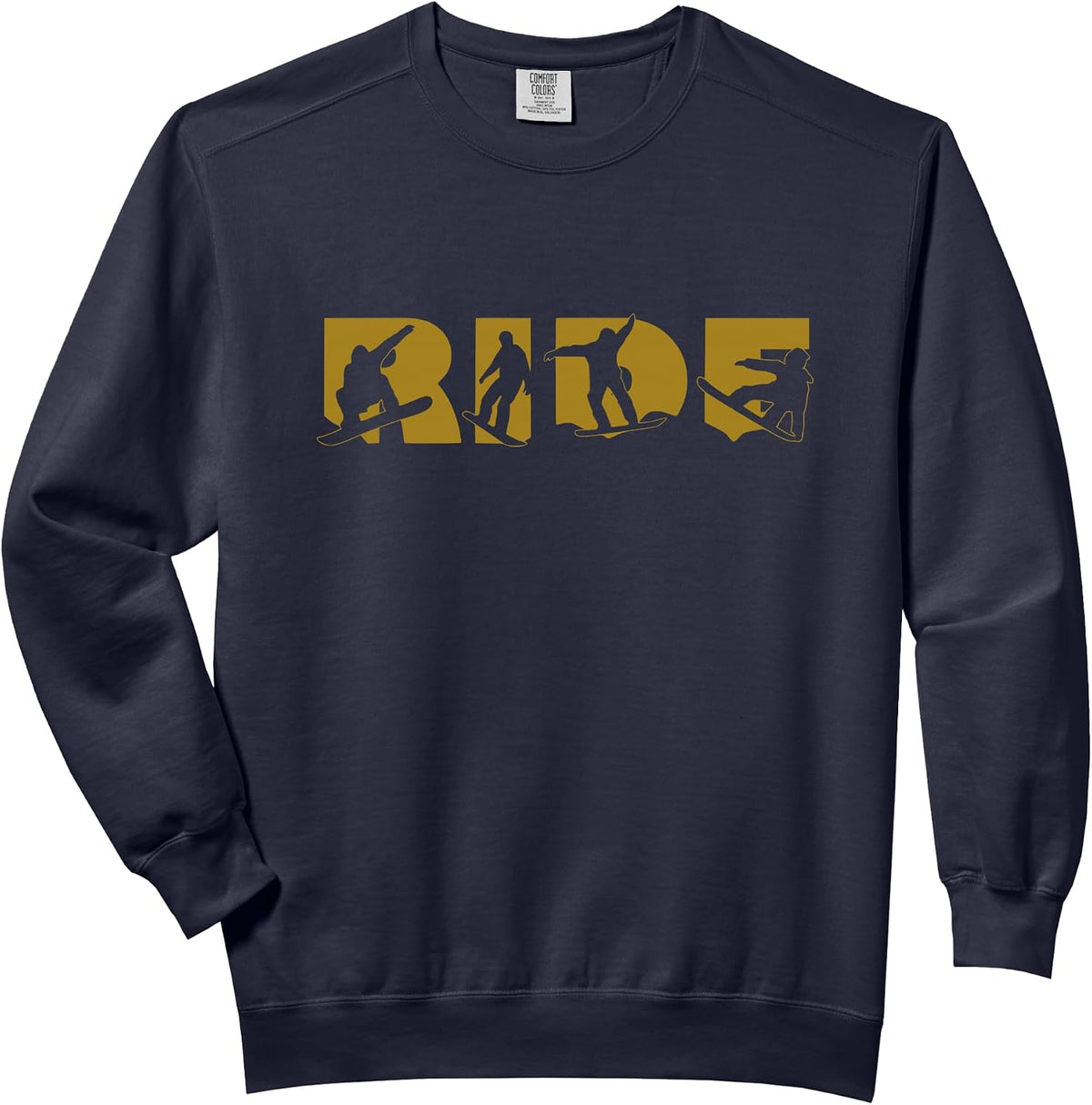 RIDE Snowboard Bronze Ride Snowboarding Snowboarder Comfort Colors Adult Sweatshirt