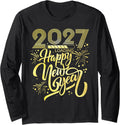 Happy New Year 2027 Loading Fireworks New Years Eve Party Long Sleeve T-Shirt
