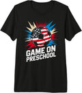 Red White Game ON Preschool School Soccer Ready Teacher Premium Tri-Blend T-Shirt