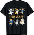 Hanukkat Meowzel Tov Hannukkah Pajamas Chanukah Cat T-Shirt