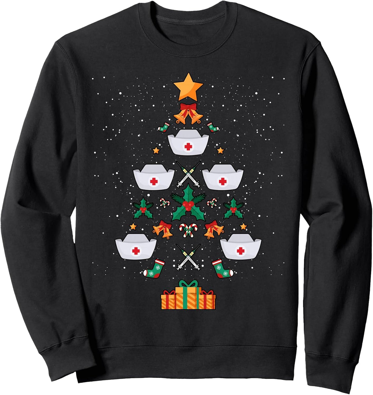 Nurse Christmas Tree Xmas Sweatshirt
