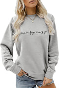 Comfy Cozy Sweatshirt, Women Crewneck Pullover Tops Funny Autumn Sweater Weather Shirt Winter Cozy Season Sweatshirt