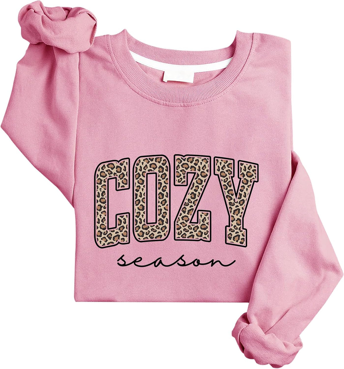 Leopard Cozy Season Sweatshirt Hoodie Fall Season Pullover For Women