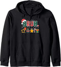 BRUH Funny Christmas Meme Santa Hat Holiday Humor Tee Zip Hoodie