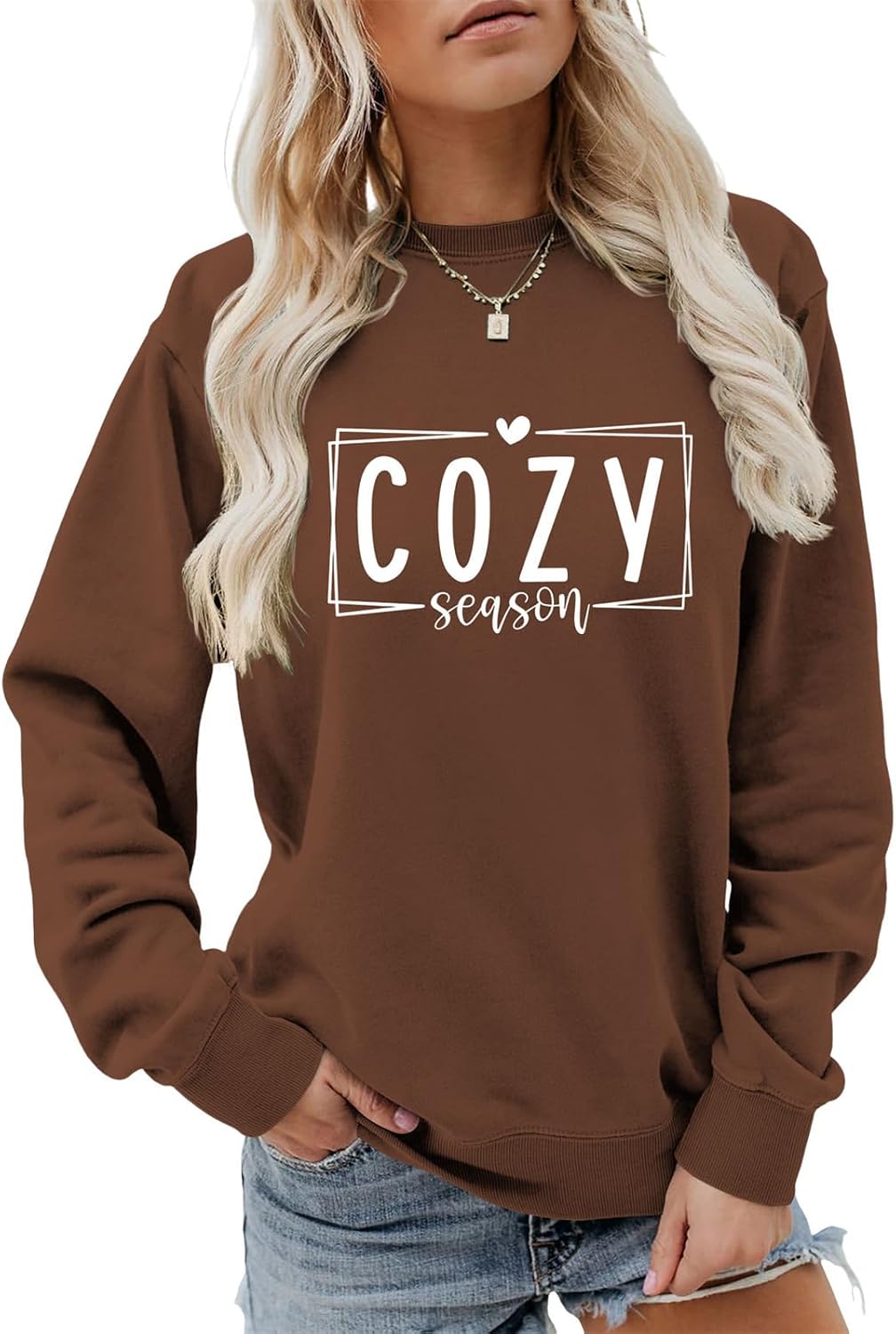 Cozy Season Sweatshirt Funny Sayings Graphic Shirt Get Cozy Sweater Women Casual Crewneck Fall Winter Pullover Tops