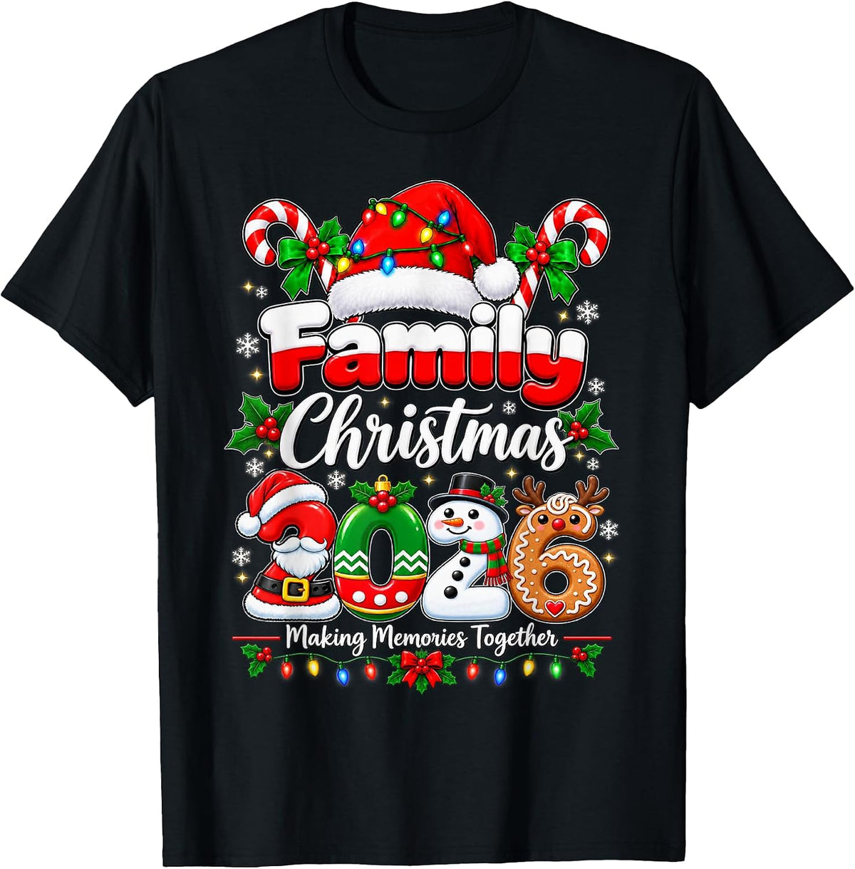 Family Christmas 2026 Matching Outfit Xmas Squad Santa T-Shirt