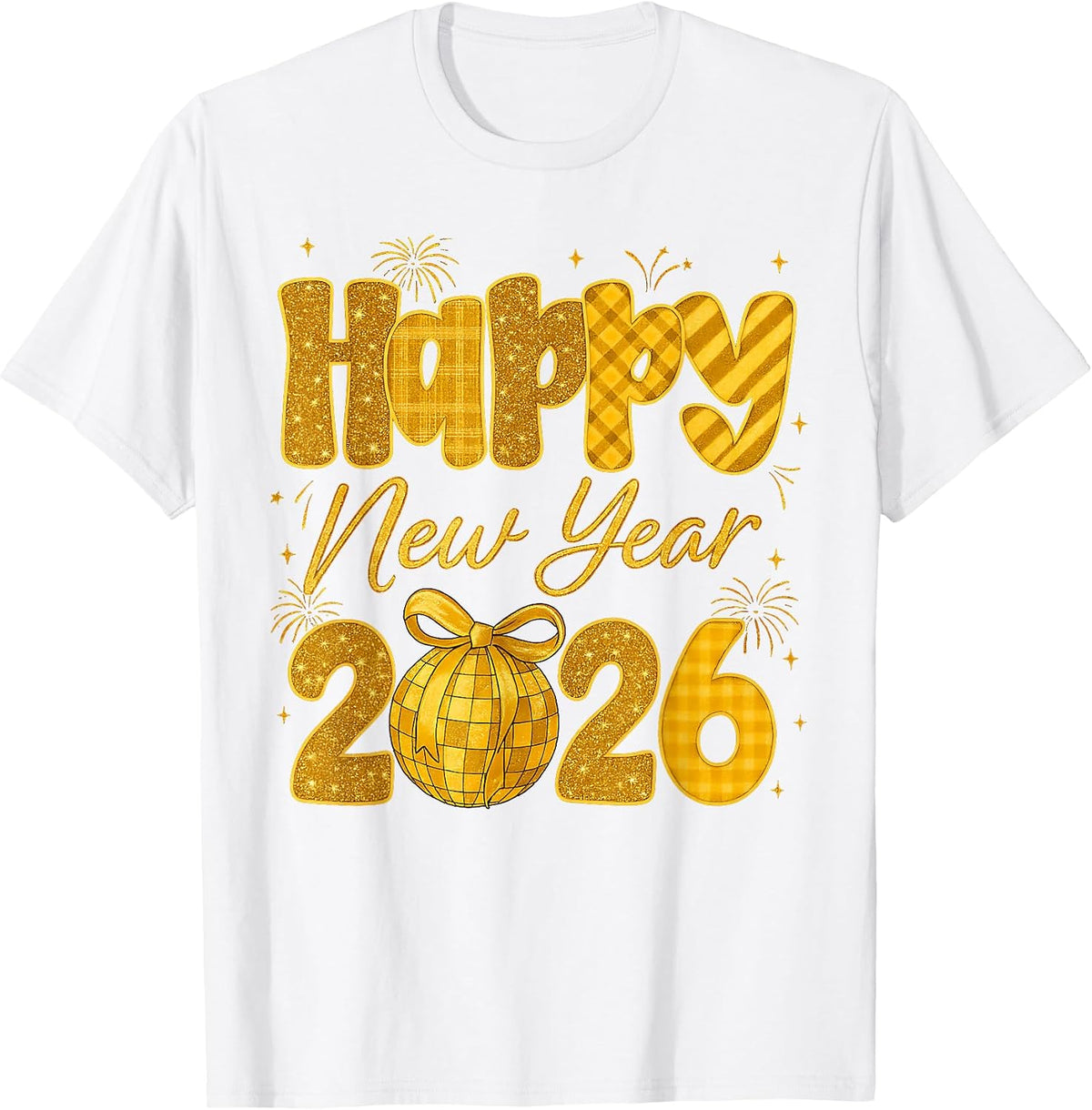 Happy New Year 2026 Eve Party Gold Family Matching Men Women T-Shirt